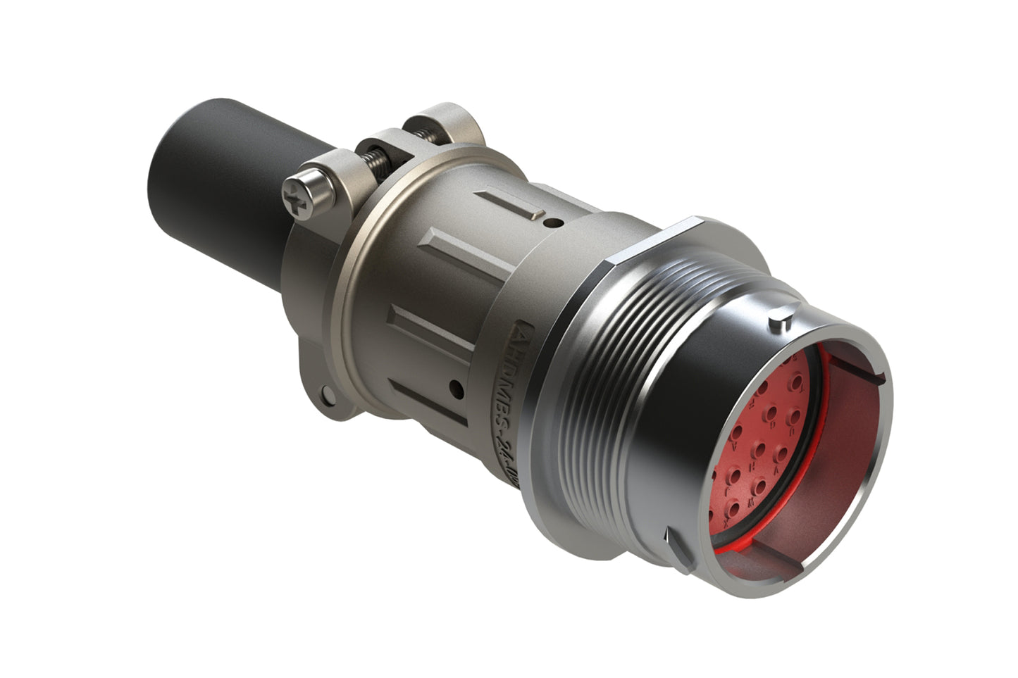 AHDM04-24-23PR-059 23 Position Receptacle Kit, Shell Size 24, Pin, Reduced Diameter Seal, Wide Thread, Cable Clamp Backshell. HD34-24-23PE-059