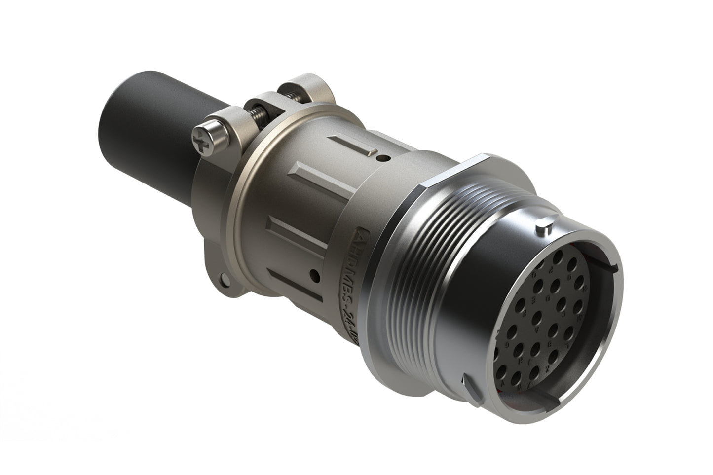 AHDM04-24-23SR-059 23 Position Receptacle Kit, Shell Size 24, Socket, Reduced Diameter Seal, Wide Thread, Cable Clamp Backshell. HD34-24-23SE-059