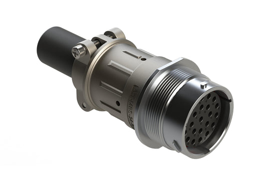 AHDM04-24-23SR-059 23 Position Receptacle Kit, Shell Size 24, Socket, Reduced Diameter Seal, Wide Thread, Cable Clamp Backshell. HD34-24-23SE-059