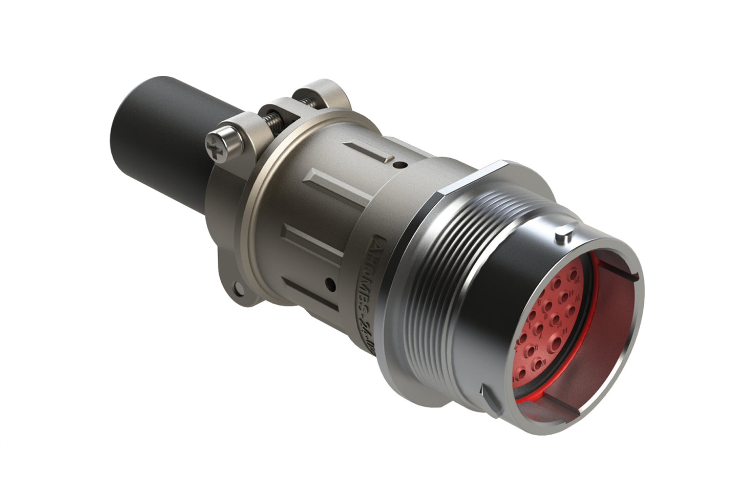 AHDM04-24-27PR-059 27 Position Receptacle Kit, Shell Size 24, Pin, Reduced Diameter Seal, Wide Thread, Cable Clamp Backshell. HD34-24-27PE-059