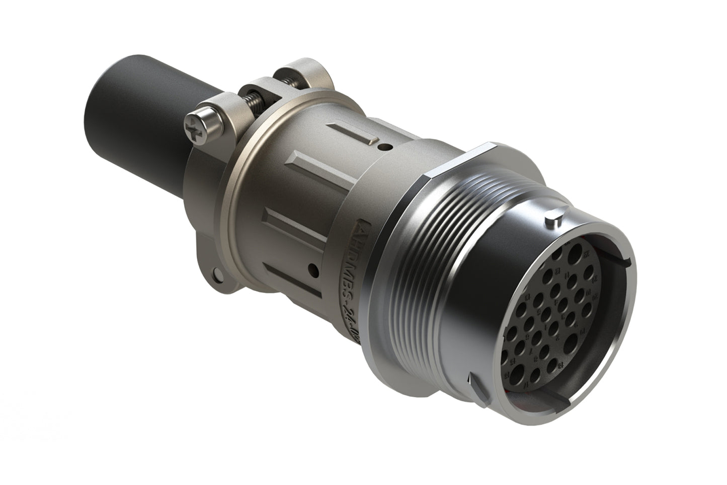 AHDM04-24-27SR-059 27 Position Receptacle Kit, Shell Size 24, Socket, Reduced Diameter Seal, Wide Thread, Cable Clamp Backshell. HD34-24-27SE-059