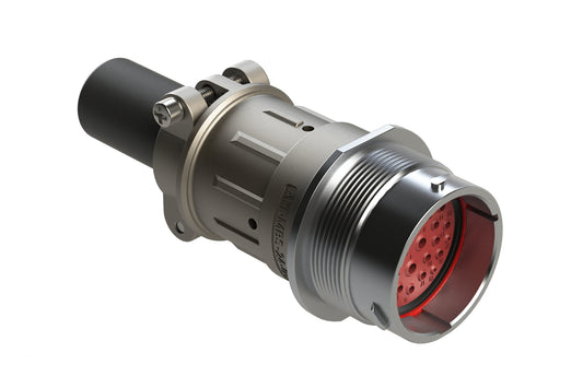 AHDM04-24-29PR-059 29 Position Receptacle Kit, Shell Size 24, Pin, Reduced Diameter Seal, Wide Thread, Cable Clamp Backshell. HD34-24-29PE-059