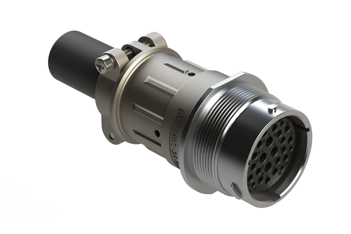 AHDM04-24-29SR-059 29 Position Receptacle Kit, Shell Size 24, Socket, Reduced Diameter Seal, Wide Thread, Cable Clamp Backshell. HD34-24-29SE-059