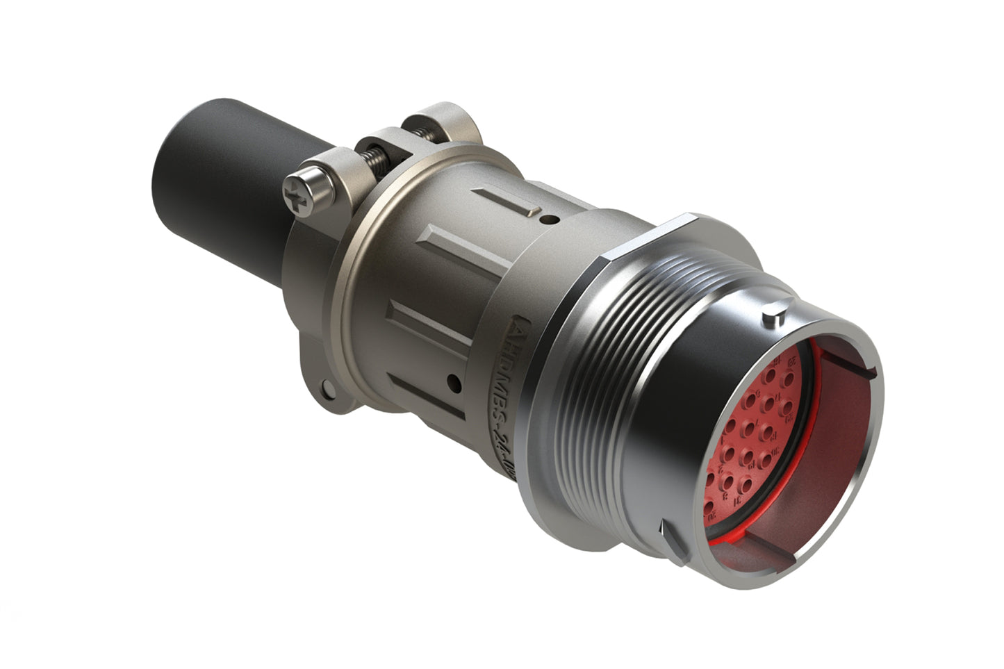 AHDM04-24-31PR-059 31 Position Receptacle Kit, Shell Size 24, Pin, Reduced Diameter Seal, Wide Thread, Cable Clamp Backshell. HD34-24-31PE-059