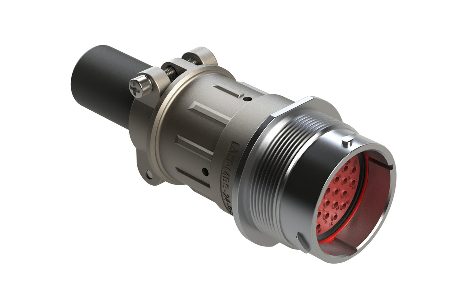 AHDM04-24-31PT-059 31 Position Receptacle Kit, Shell Size 24, Pin, Thin Seal, Wide Thread, Cable Clamp Backshell. HD34-24-31PT-059