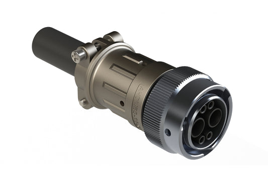 AHDM06-18-06SN-059 6 Position Plug Kit, Shell Size 18, Socket, normal seal, Wide Thread, Cable Clamp Backshell. HD36-18-6SN-059