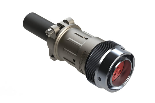 AHDM06-18-08PN-059 8 Position Plug Kit, Shell Size 18, Pin, Standard Seal, Wide Thread, Cable Clamp Backshell. HD36-18-8PN-059