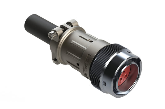 AHDM06-18-08PR-059 8 Position Plug Kit, Shell Size 18, Pin, Reduced Diameter Seal, Wide Thread, Cable Clamp Backshell. HD36-18-8PE-059