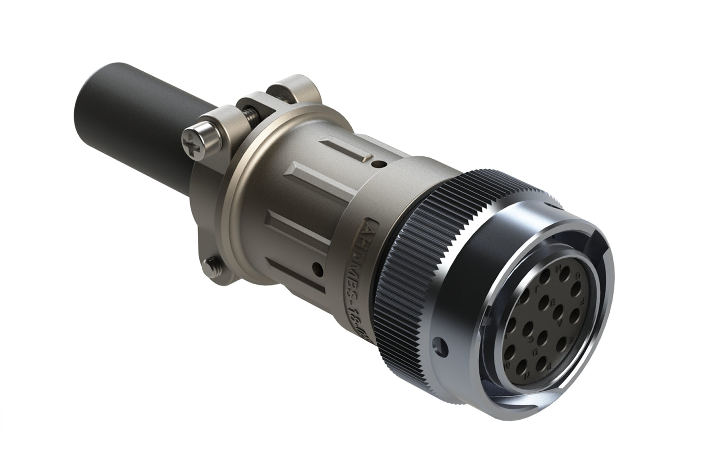 AHDM06-18-14SR-059 14 Position Plug Kit, Shell Size 18, Socket, Reduced Diameter Seal, Wide Thread, Cable Clamp Backshell. HD36-18-14SE-059