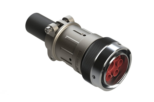 AHDM06-24-07PN-059 7 Position Plug Kit, Shell Size 24, Pin, Standard Seal, Wide Thread, Cable Clamp Backshell. HD36-24-07PN-059