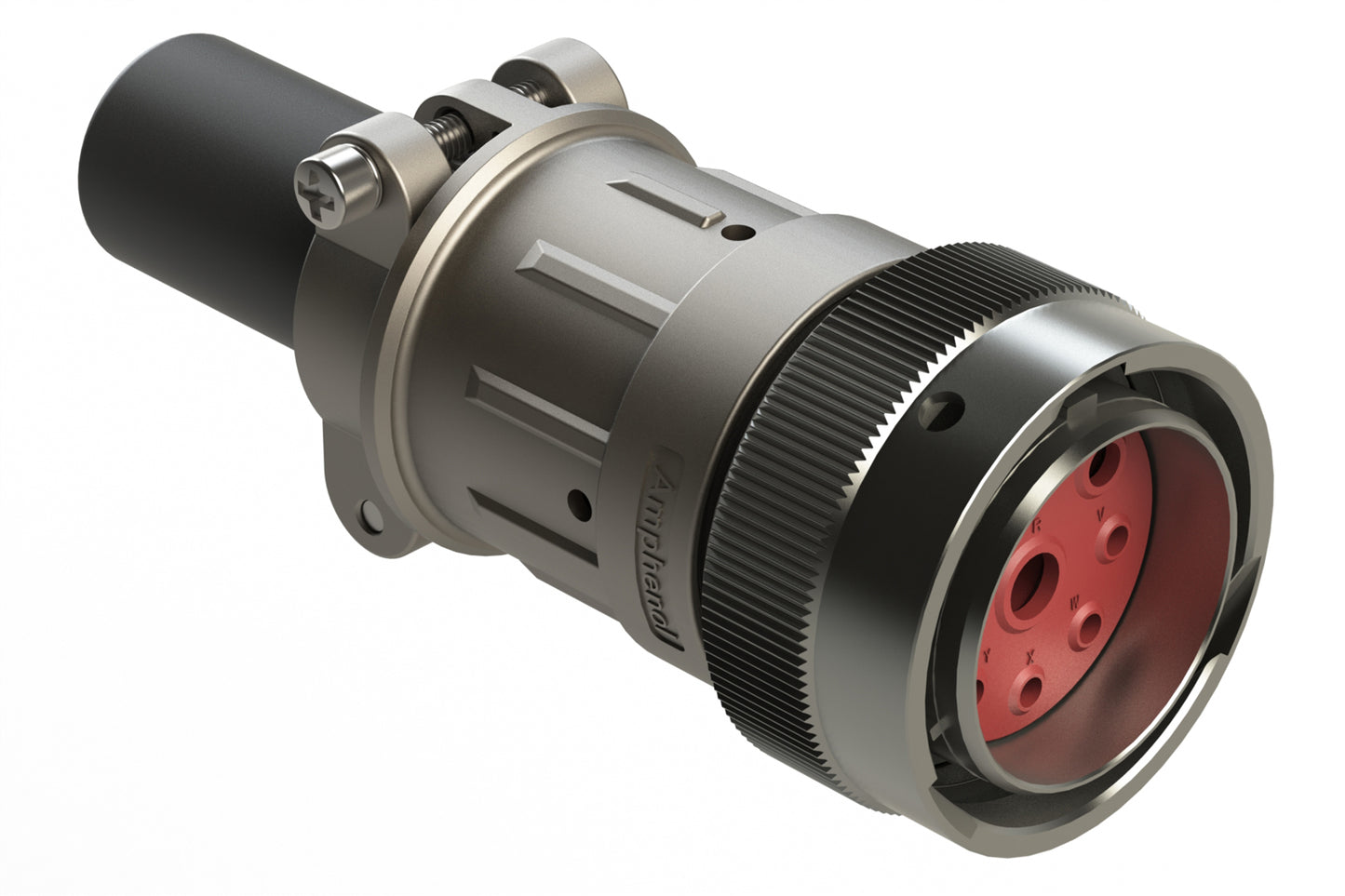 AHDM06-24-09PN-059 9 Position Plug Kit, Shell Size 24, Pin, Normal Diameter Seal (Green Adapter), Wide Thread, Cable Clamp Backshell. HD36-24-9PN-059