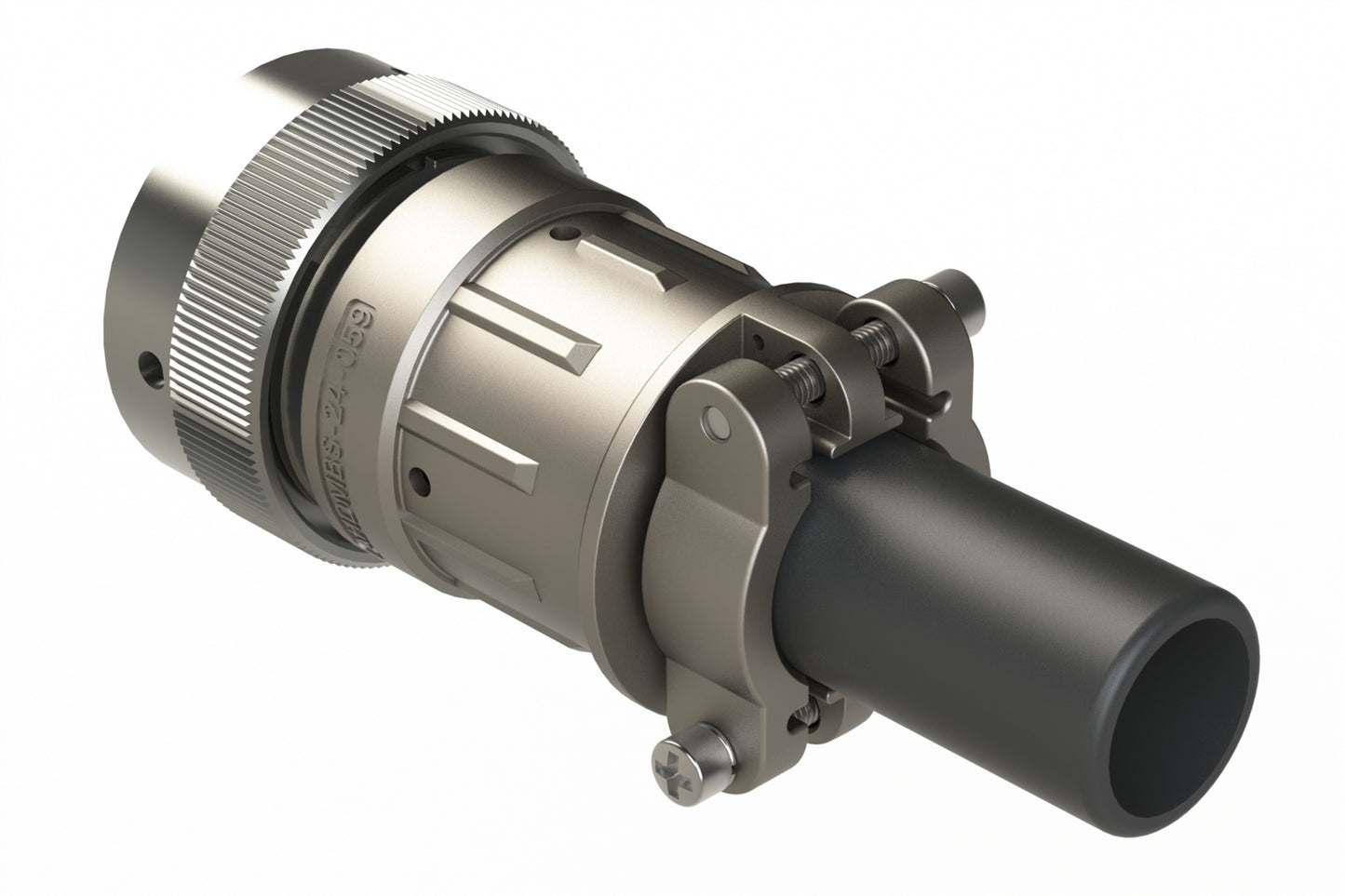 AHDM06-24-09PN-059 9 Position Plug Kit, Shell Size 24, Pin, Normal Diameter Seal (Green Adapter), Wide Thread, Cable Clamp Backshell. HD36-24-9PN-059