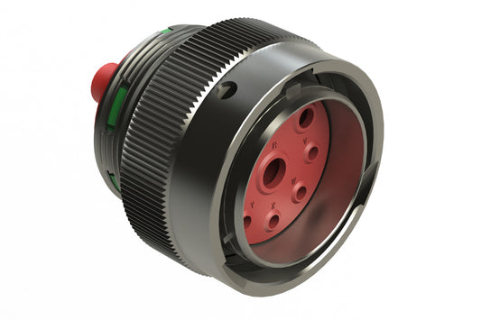 AHDM06-24-09PN 9 Position Plug, Pin, Shell Size 24, Normal Diameter Seal (Green Adapter), Wide Thread. HD36-24-9PN