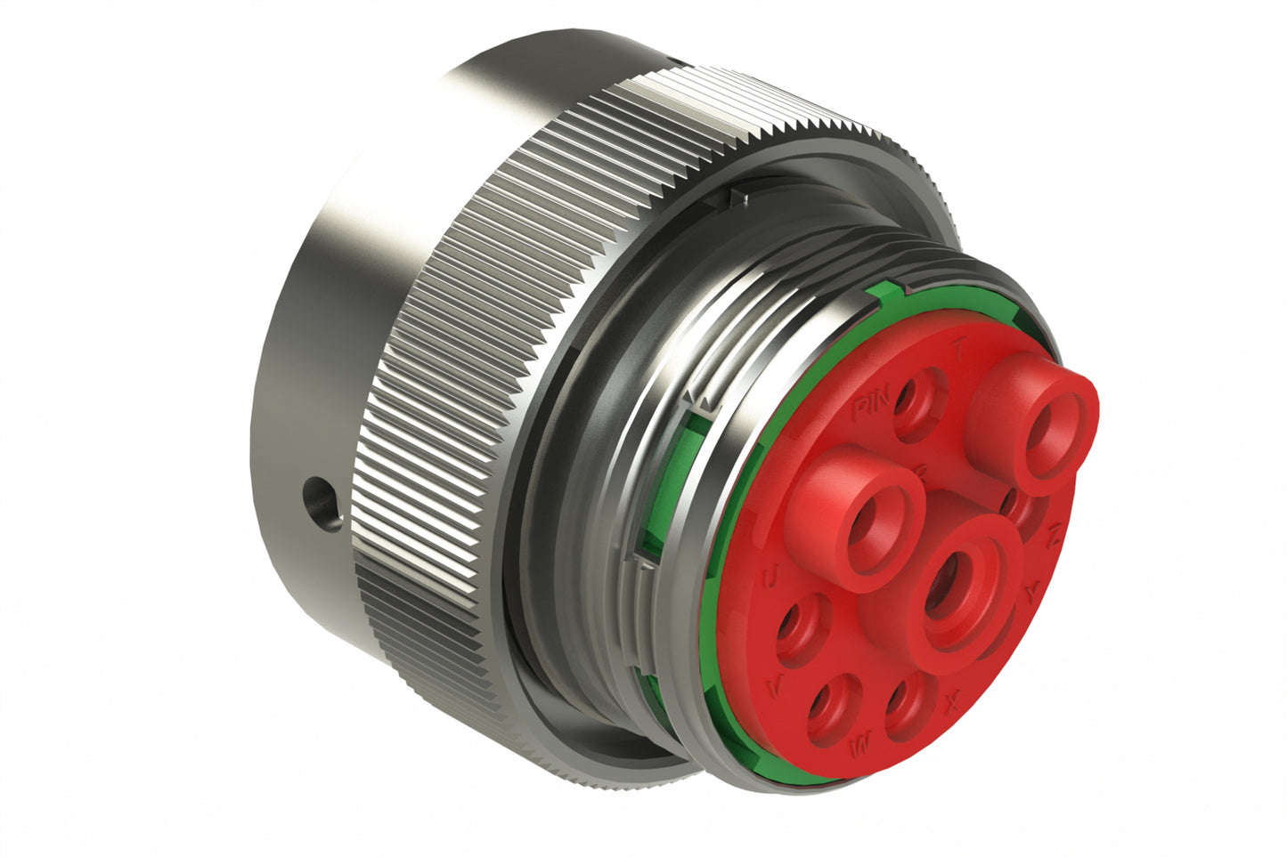 AHDM06-24-09PN 9 Position Plug, Pin, Shell Size 24, Normal Diameter Seal (Green Adapter), Wide Thread. HD36-24-9PN