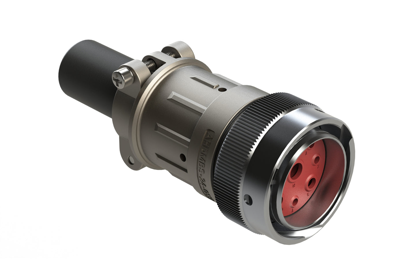 AHDM06-24-09PR-059 9 Position Plug Kit, Shell Size 24, Pin, Reduced Diameter Seal, Wide Thread, Cable Clamp Backshell. HD36-24-09PE-059