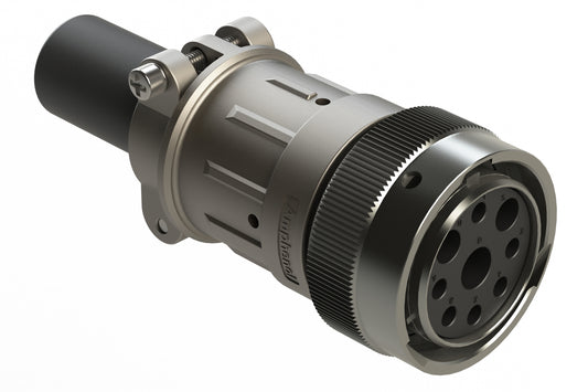 AHDM06-24-09SN-059 9 Position Plug Kit, Shell Sze 24, Socket, Normal Diameter Seal (Green Adapter), Wide Thread, Cable Clamp Backshell. HD36-24-9SN-059