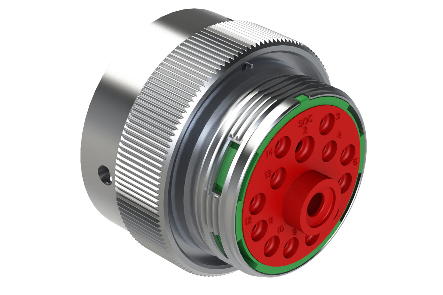 AHDM06-24-14SN 14 Position Plug, Socket, Shell Size 24, Normal Diameter Seal (Green Adapter). HD36-24-14SN