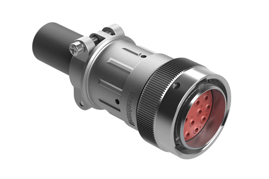 AHDM06-24-16PN-059 16 Position Plug Kit, Shell Size 24, Pin, Standard Seal, Wide Thread, Cable Clamp Backshell. HD36-24-16PN-059