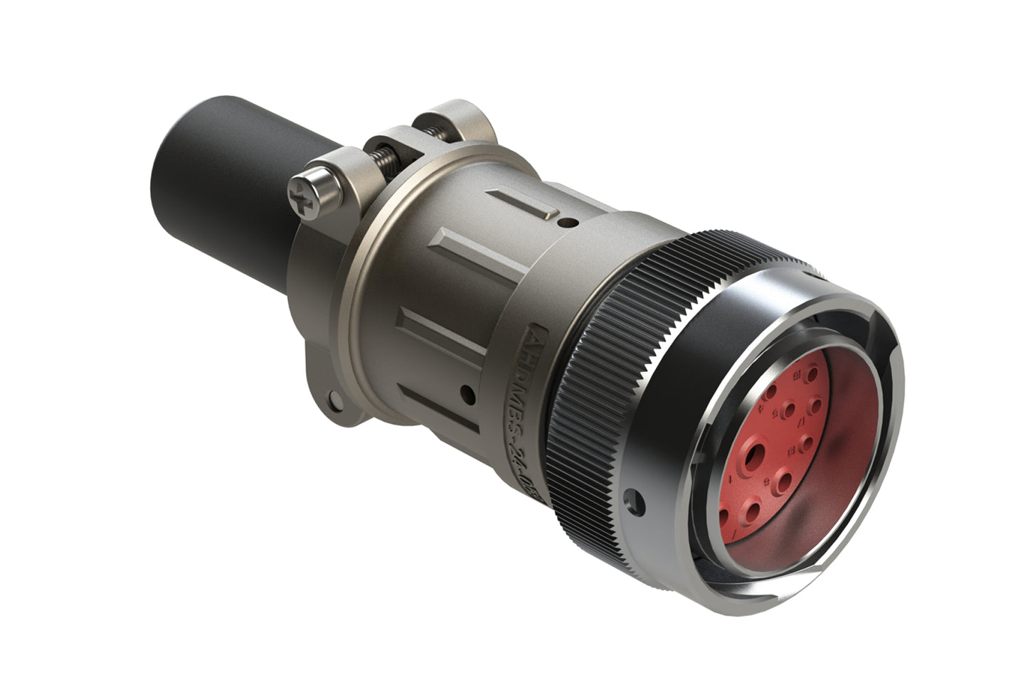 AHDM06-24-18PN-059 18 Position Plug Kit, Shell Size 24, Pin, Standard Seal, Wide Thread, Cable Clamp Backshell. HD36-24-18PN-059