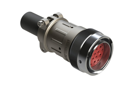 AHDM06-24-19PN-059 19 Position Plug Kit, Shell Size 24,Pin, Standard Seal, Wide Thread, Cable Clamp Backshell. HD36-24-19PN-059