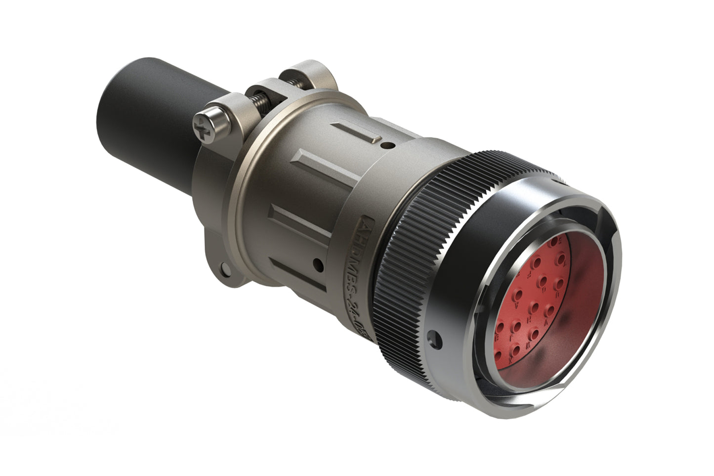 AHDM06-24-23PN-059 23 Position Plug Kit, Shell Size 24, Pin, Standard Seal, Wide Thread, Cable Clamp Backshell. HD36-24-23PN-059