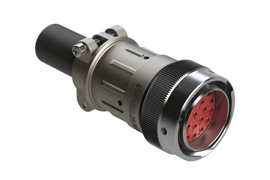 AHDM06-24-23PR-059 23 Position Plug Kit, Shell Size 24, Pin, Reduced Diameter Seal, Wide Thread, Cable Clamp Backshell. HD36-24-23PE-059