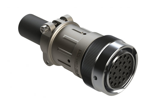 AHDM06-24-23SN-059 23 Position Plug Kit, Shell Size 24, Socket, Standard Seal, Wide Thread, Cable Clamp Backshell. HD36-24-23SN-059