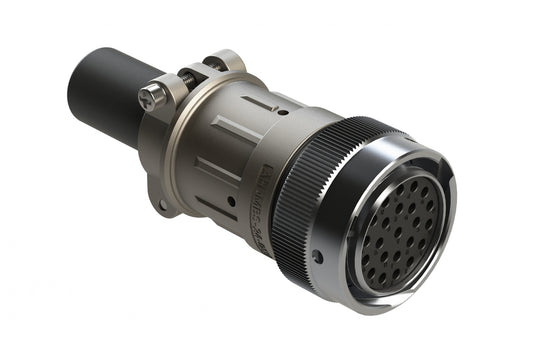 AHDM06-24-23SR-059 23 Position Plug Kit, Shell Size 24, Socket, Reduced Diameter Seal, Wide Thread, Cable Clamp Backshell. HD36-24-23SE-059