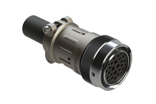 AHDM06-24-29SR-059 29 Position Plug Kit, Shell Size 24, Socket, Reduced Diameter Seal, Wide Thread, Cable Clamp Backshell. HD36-24-29SE-059