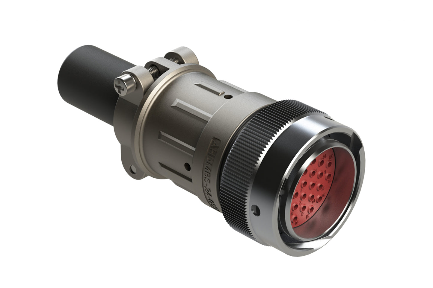 AHDM06-24-31PT-059 31 Position Plug Kit, Shell Size 24, Pin, thin seal, Wide Thread, Cable Clamp Backshell. HD36-24-31PT-059