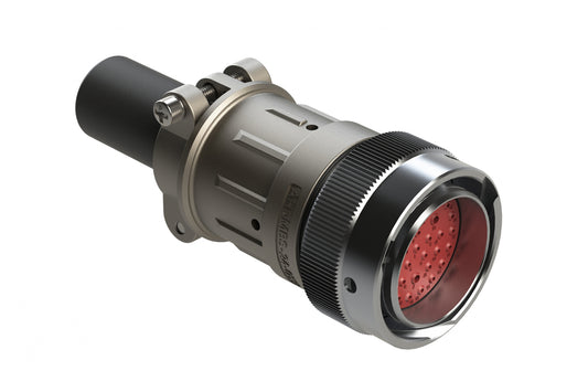 AHDM06-24-35PR-059 35 Position Plug Kit, Shell Size 24, Pin, Reduced Diameter Seal, Wide Thread, Cable Clamp Backshell. HD36-24-35PE-059