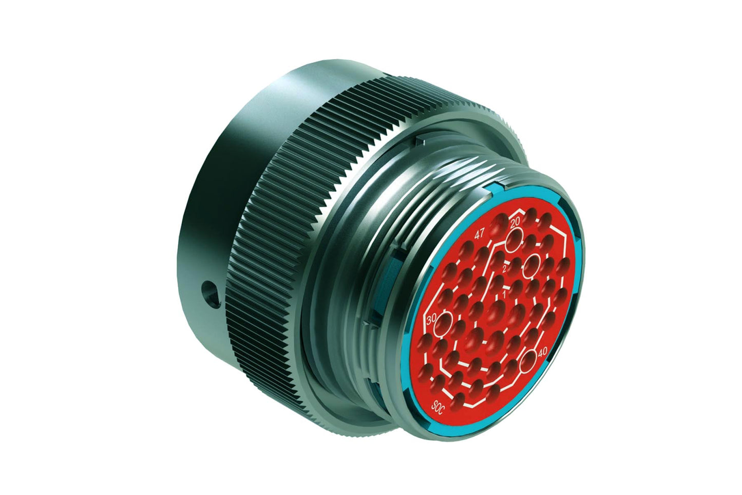 AHDM06-24-47SR 47 Position Plug, Size 24, Socket, Reduced Diameter Seal, Wide Thread. HD36-24-47SE