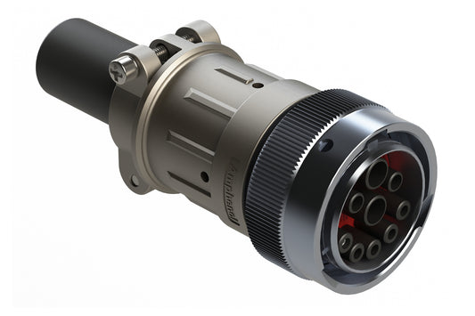 AHDM06-24-91SR-059 9 Position ISOBUS Plug Kit, Socket, Shell Size 24, Cable Clamp Backshell Socket Contacts, Reduced Diameter Seal, Wide Thread Adapter (WTA). HD36-24-91SE-059