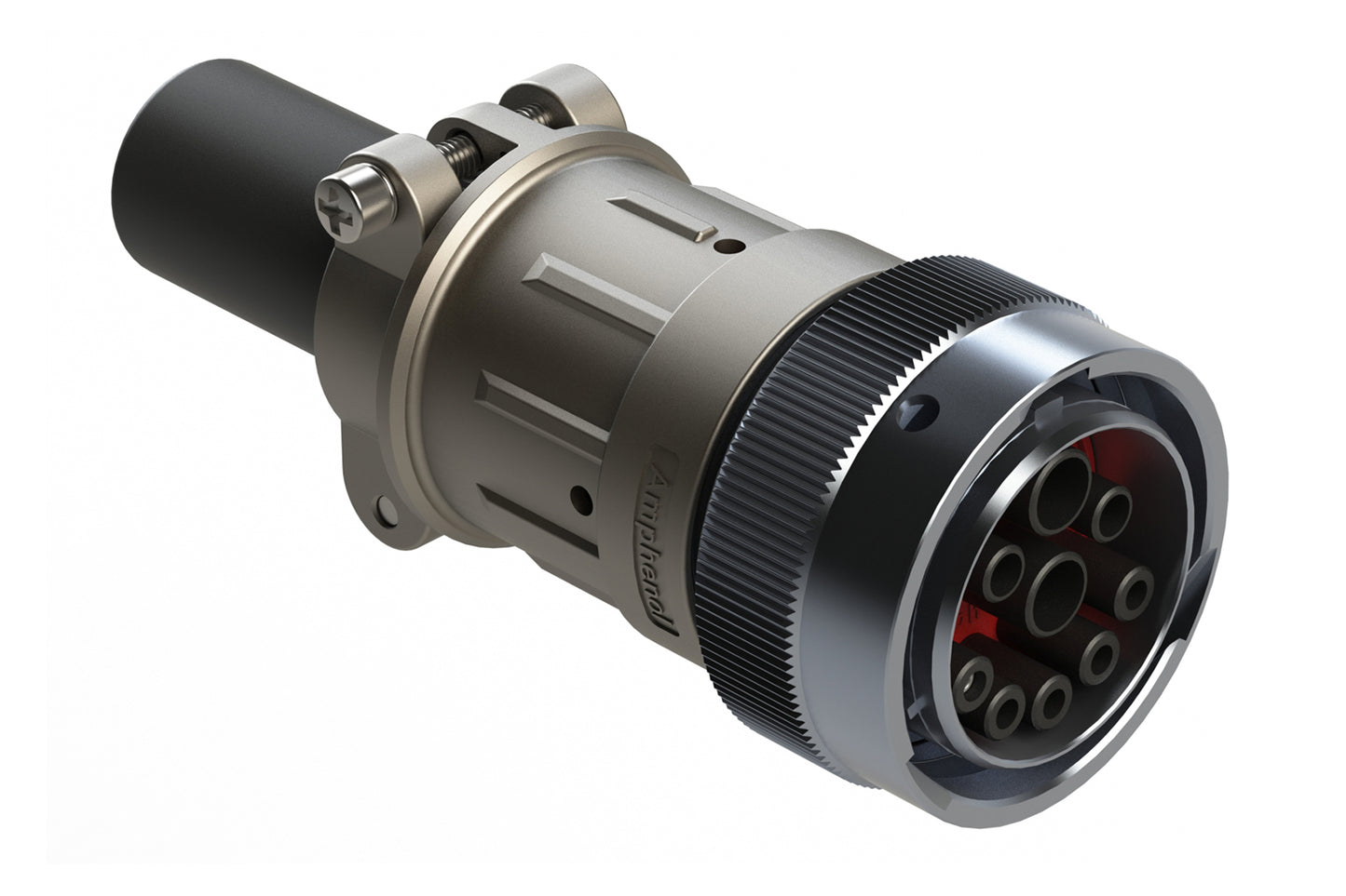 AHDM06-24-91SR16-059 9 Position ISOBUS Plug Kit with Cable Clamp Backshell, Shell Size 24, Socket Contacts, Reduced Diameter Seal, Wide Thread Adapter (WTA). Note: Use (Size 8) PN# AT62-203-08141-16 contacts for 6AWG/16mm² applications