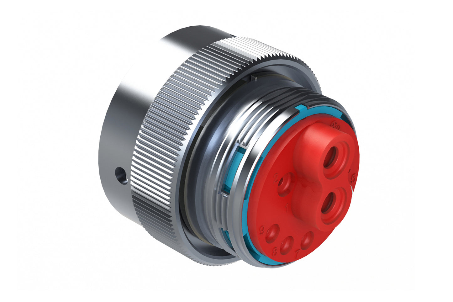 AHDM06-24-91SR16 9 Position ISOBUS Plug, Shell Size 24, Socket Contacts, Reduced Diameter Seal, Wide Thread Adapter (WTA). Note: Use (Size 8) PN# AT62-203-08141-16 contacts for 6AWG/16mm² applications