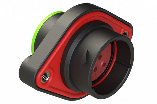 AHDP02-18-08PN-SRA 8 Position Sealed Panel Mount Receptacle, Pin, Shell Size 18, Normal Diameter Seal (Green Adapter), Smooth Ring Adapter