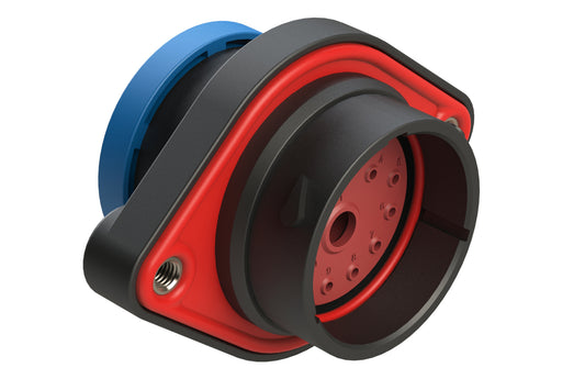 AHDP02-24-14PR-BRA 14 Position Panel Mount Receptacle, Pin, Shell Size 24, Backshell Ring Adapter