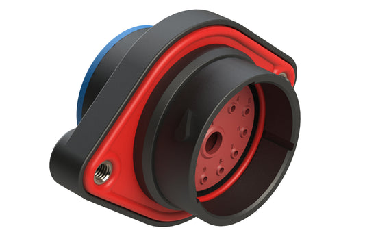 AHDP02-24-14PR-SRA 14 Position Panel Mount Receptacle, Pin, Shell Size 24, Smooth Ring Adapter