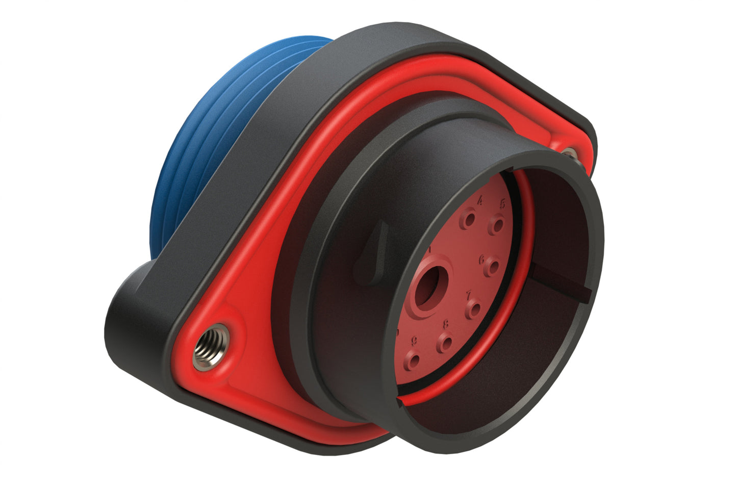 AHDP02-24-14PR-WTA 14 Position Panel Mount Receptacle, Pin, Shell Size 24, Wide Thread Adapter