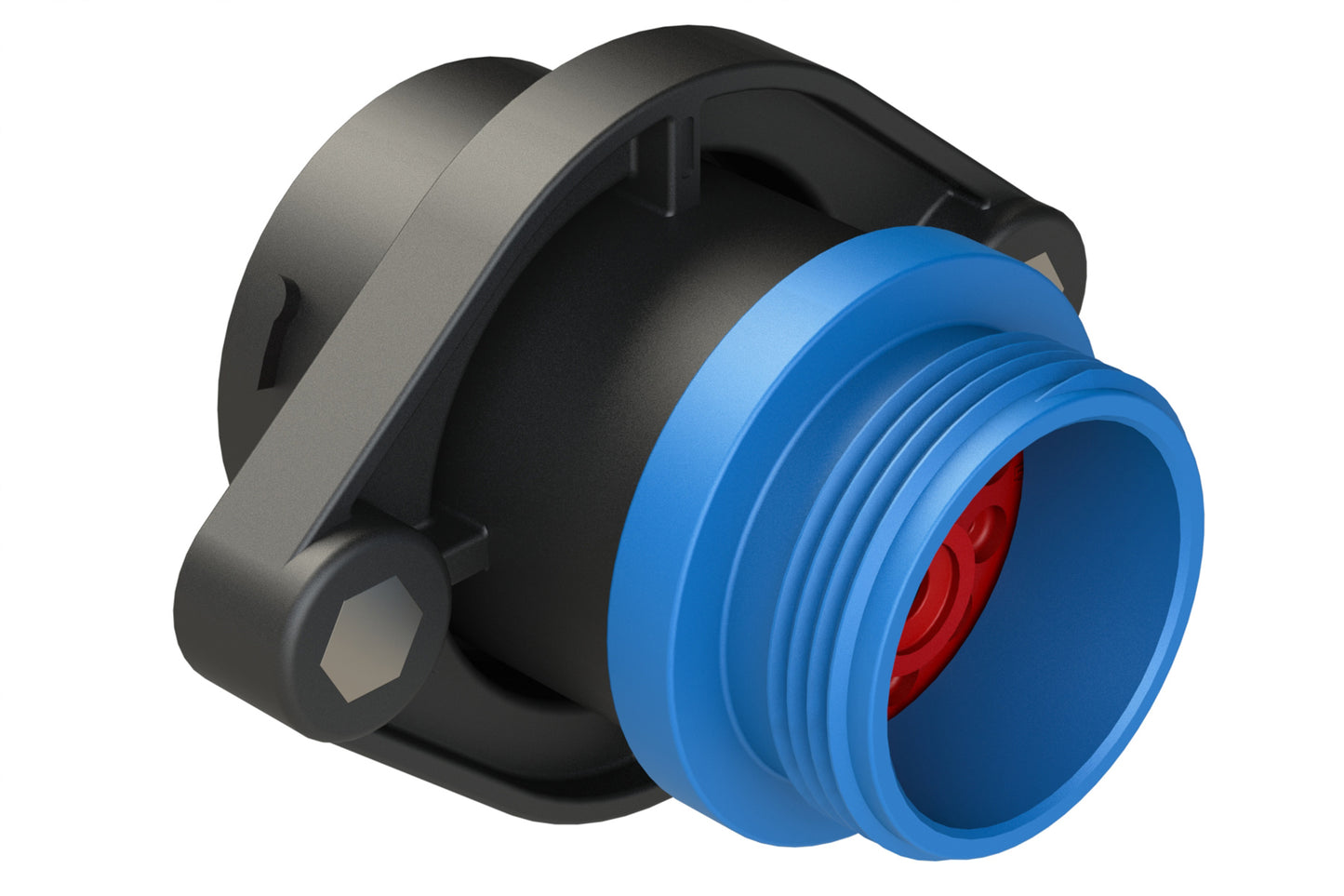 AHDP02-24-14SR-STA 14 Position Panel Mount Receptacle, Socket, Shell Size 24, Reduced Diameter Seal (Blue Adapter), Small Thread Adapter