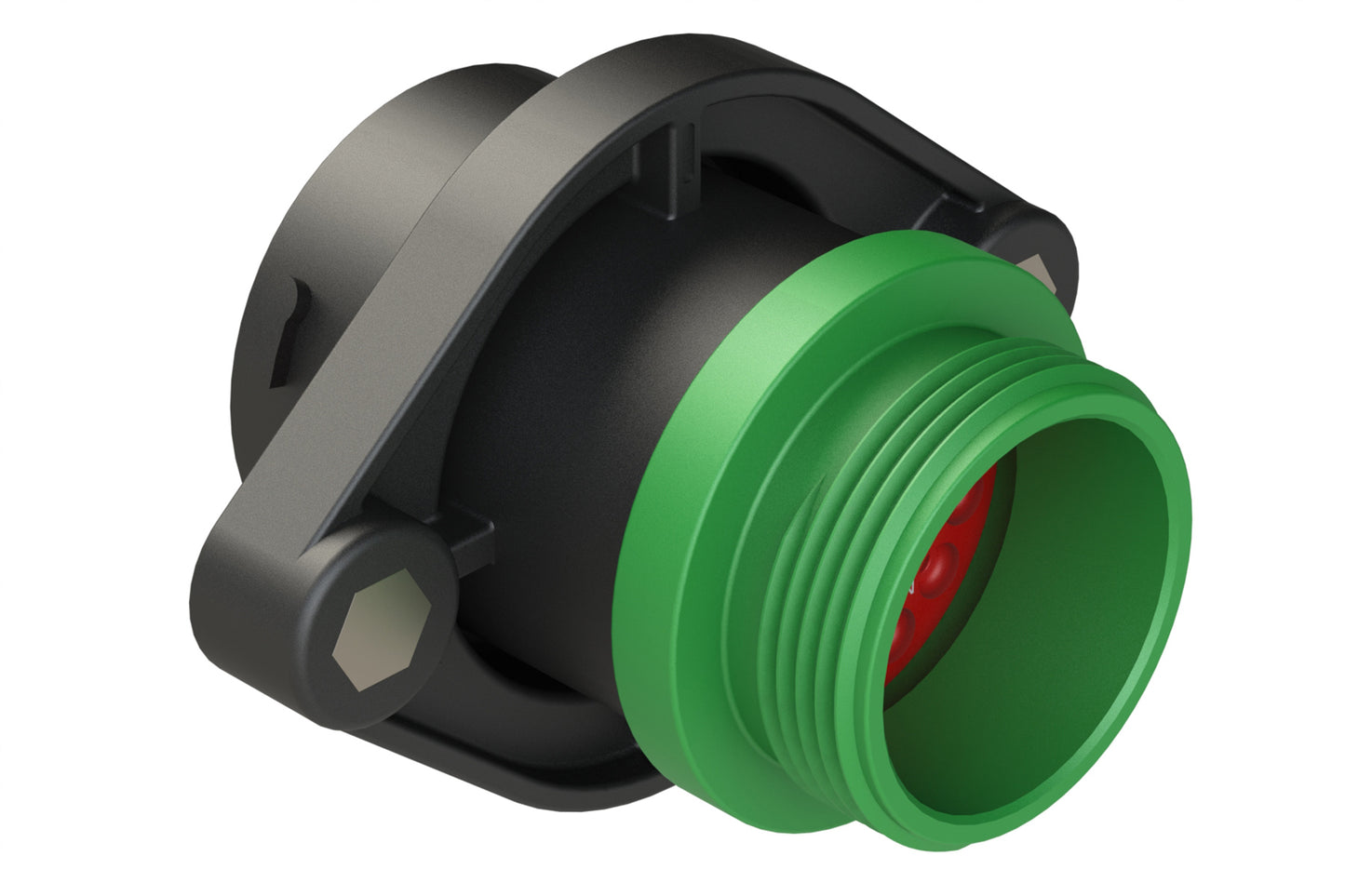 AHDP02-24-21SN-STA 21 Position Panel Mount Receptacle, Socket, Shell Size 24, Normal Diameter Seal (Green Adapter), Small Thread Adapter