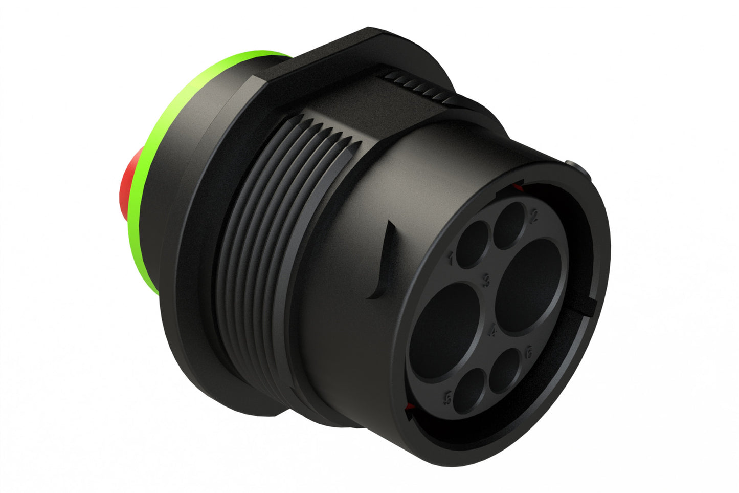 AHDP04-18-06PN-SRAC030 2 Position Receptacle, Pin, Shell Size 18, Normal Diameter Seal (Green Adapter), Smooth Ring Adapter. HDP24-18-6PN-C030