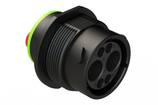 AHDP04-18-06PN-SRAC030 2 Position Receptacle, Pin, Shell Size 18, Normal Diameter Seal (Green Adapter), Smooth Ring Adapter. HDP24-18-6PN-C030