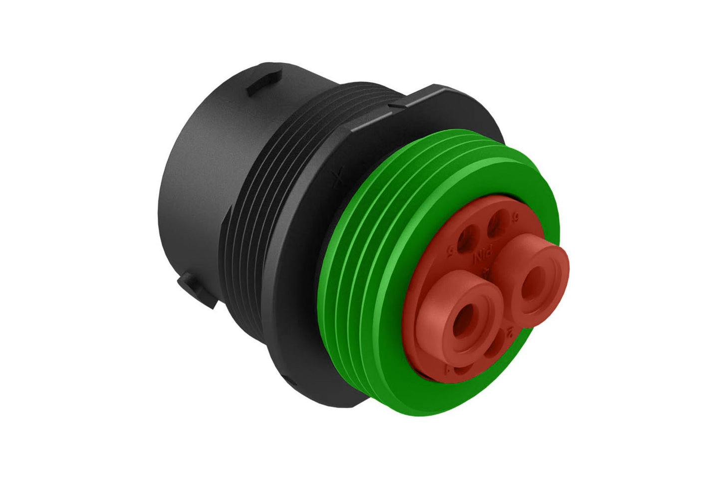 AHDP04-18-06PN-WTA 6 Position Receptacle, Pin, Shell Size 18, Wide Thread Adapter. HDP24-18-6PN-L024