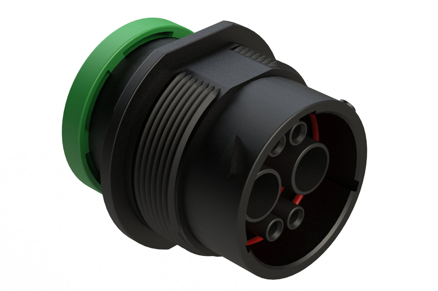 AHDP04-18-06SN-BRAC030 2 Position Receptacle, Socket, Shell Size 18, Normal Diameter Seal (Green Adapter), Backshell Ring Adapter