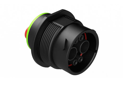 AHDP04-18-06SN-SRAC030 2 Position Receptacle, Socket, Shell Size 18, Normal Diameter Seal (Green Adapter), Smooth Ring Adapter. HDP24-18-6SN-C030