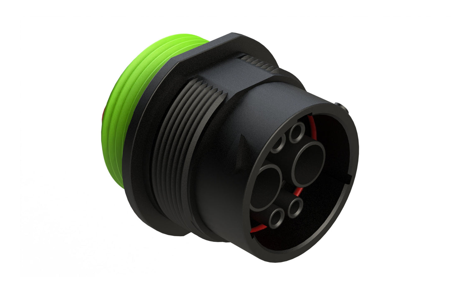 AHDP04-18-06SN-WTAC030 2 Position Receptacle, Socket, Shell Size 18, Normal Diameter Seal (Green Adapter), Wide Thread Adapter. HDP24-18-6SN-C030