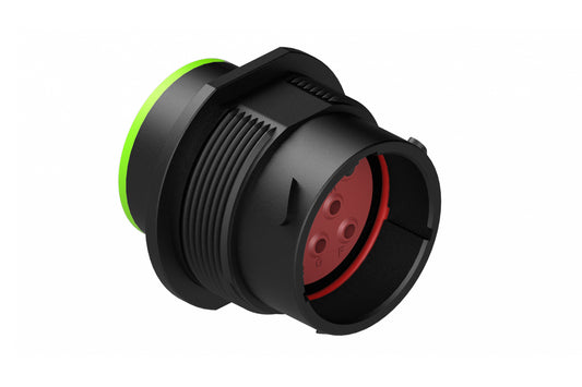 AHDP04-18-08PN-SRA 8 Position Receptacle, Pin, Shell Size 18, Normal Diameter Seal (Green Adapter), Smooth Ring Adapter. HDP24-18-8PN