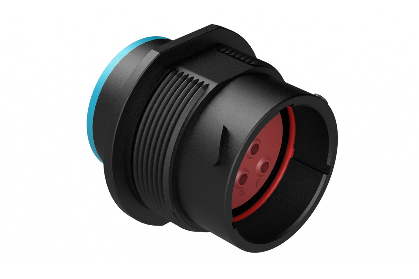 AHDP04-18-08PR-SRA 8 Position Receptacle, Pin, Shell Size 18, Reduced Diameter Seal (Blue Adapter), Smooth Ring Adapter. HDP24-18-8PE