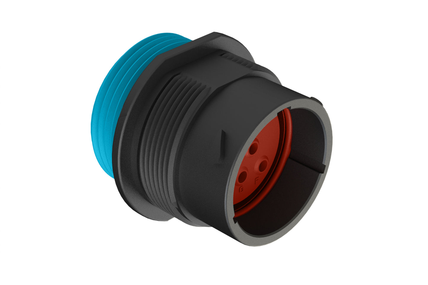 AHDP04-18-08PR-WTA 8 Position Receptacle, Pin, Shell Size 18, Reduced Diameter Seal (Blue Adapter), Wide Thread Adapter. HDP24-18-8PE-L024
